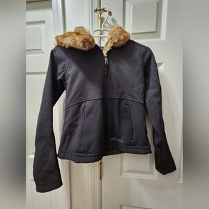Marmot Women's Black Jacket with Faux Fur Hood
